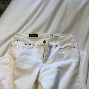 Jcrew white matchstick jean size 28